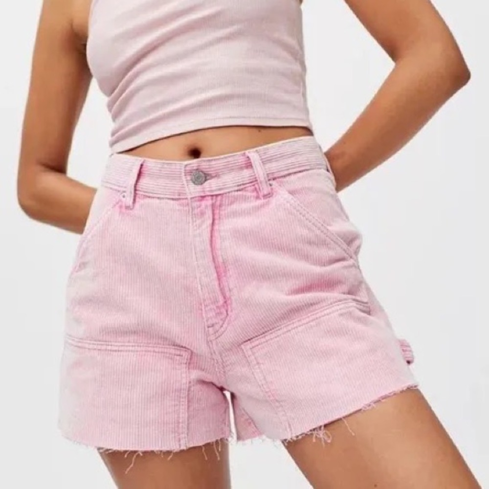 urban outfitters pink corduroy shorts